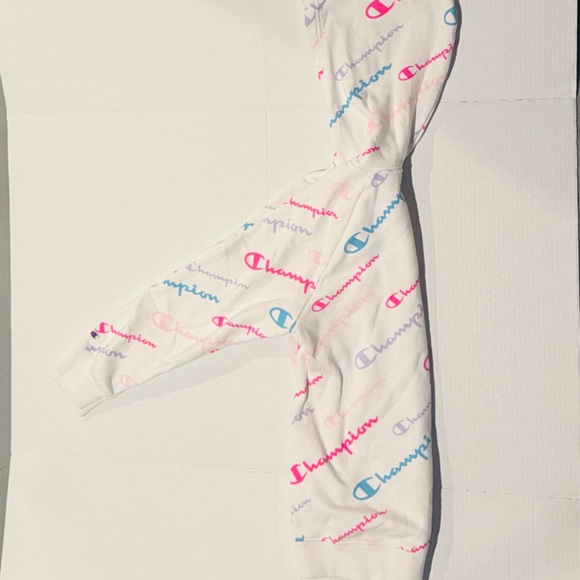 Champion White Hoodie with Colorful Logos - Picture 4 of 8